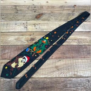 Looney Tunes Mania Neck Tie 1995 Tazmanian Devil Daffy Duck Tree Light Accessory